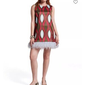 France's Valentine Darcy Shift Dress in Lava Geo
